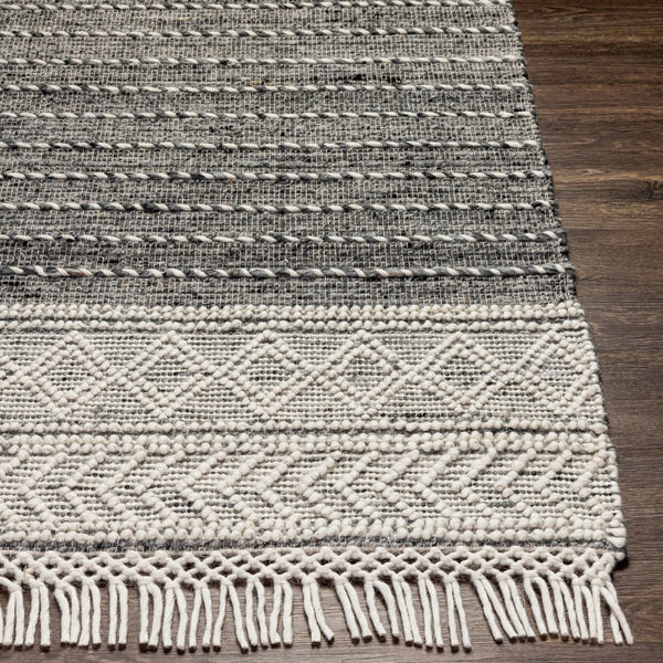 Livabliss Lucia Handwoven Wool Blend Flat Weave Accent Rug with Fringe for Entryway or Bedroom LCI2304-2339