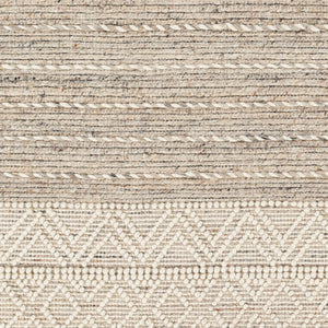 Surya Lucia Handmade 27" X 45" Cottage-style Rug - Elegant Fringe, High/Low Texture, Perfect For Cozy Homes! Cream Wool,Polyester Lci2305-2339