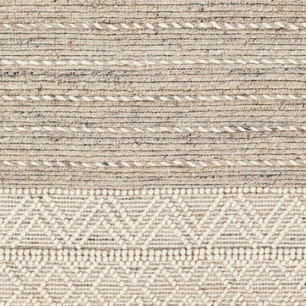 Surya Lucia Handmade 27" X 45" Cottage-style Rug - Elegant Fringe, High/Low Texture, Perfect For Cozy Homes! Cream Wool,Polyester Lci2305-2339