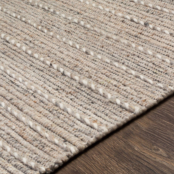 Surya Lucia Handmade 27" X 45" Cottage-style Rug - Elegant Fringe, High/Low Texture, Perfect For Cozy Homes! Cream Wool,Polyester Lci2305-2339