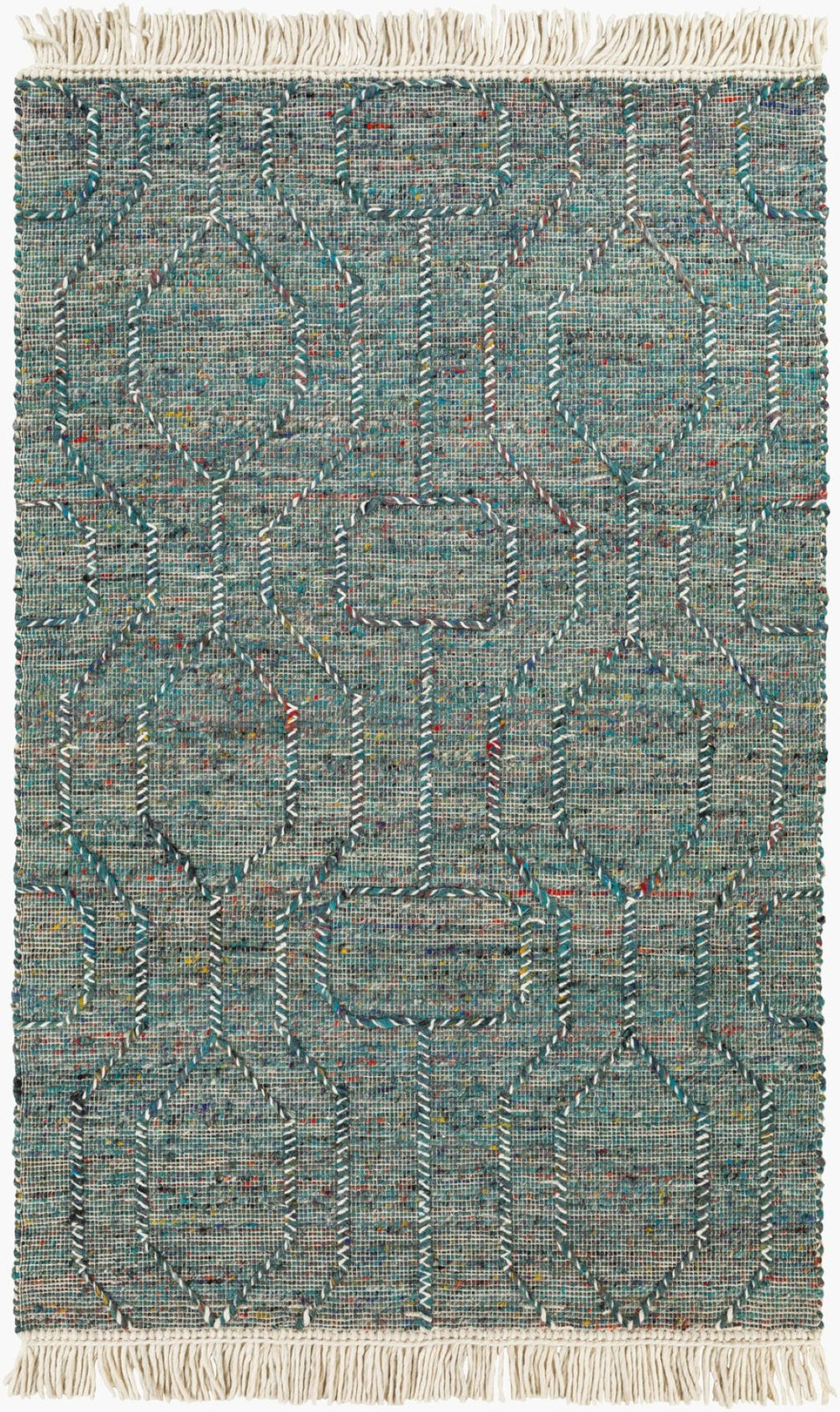 Livabliss Lucia Handwoven Flatweave Accent Rug Wool Blend Fringe Edge Cottage Farmhouse Style LCI2306-2339