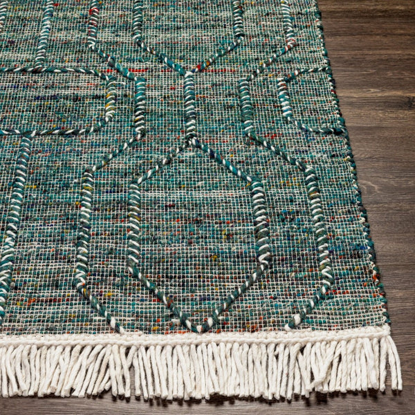 Livabliss Lucia Handwoven Flatweave Accent Rug Wool Blend Fringe Edge Cottage Farmhouse Style LCI2306-2339