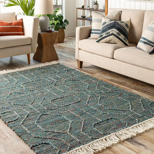 Livabliss Lucia Handwoven Flatweave Accent Rug Wool Blend Fringe Edge Cottage Farmhouse Style LCI2306-2339