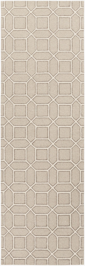 Surya Lucka Lck-2000 2'6" X 8' Handmade Wool Rug - Modern, Durable, Low Pile, Chemical-free Cleaning Option Oatmeal Wool Lck2000-268