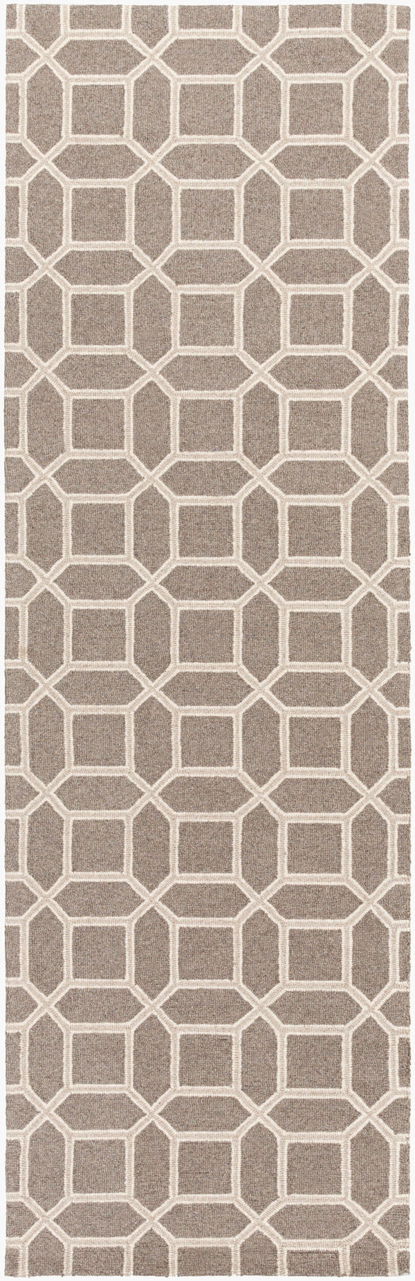 Surya Lucka Lck-2000 2'6" X 8' Handmade Wool Rug - Modern, Durable, Low Pile, Chemical-free Cleaning Option Charcoal Wool Lck2001-268