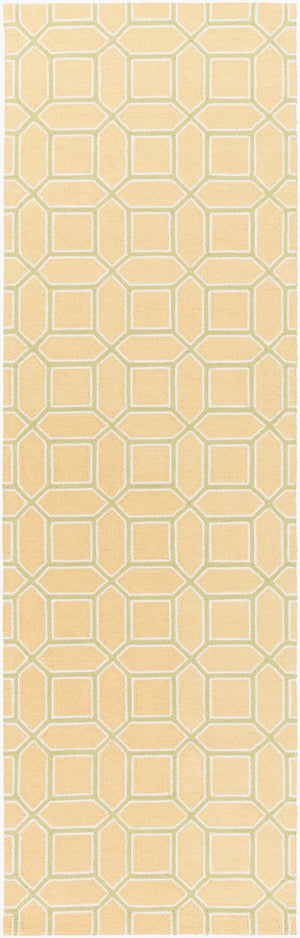 Surya Lucka Hand Hooked Wool Runner Rug Geometric Pattern for Hallway and Entryway LCK2003-268