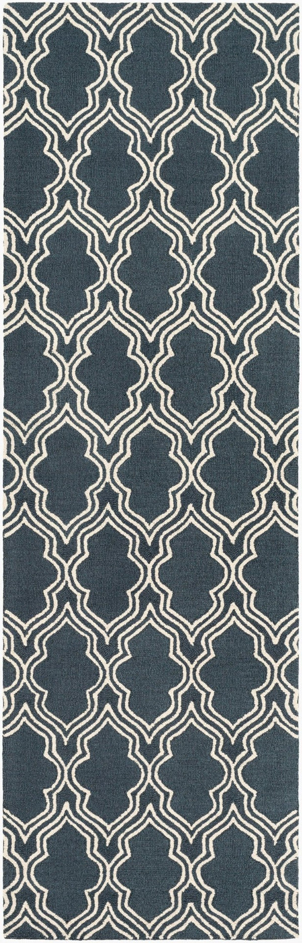 Surya Lucka Hand Hooked Wool Runner Rug Modern Low Pile Hallway and Entryway Accent LCK2032-268