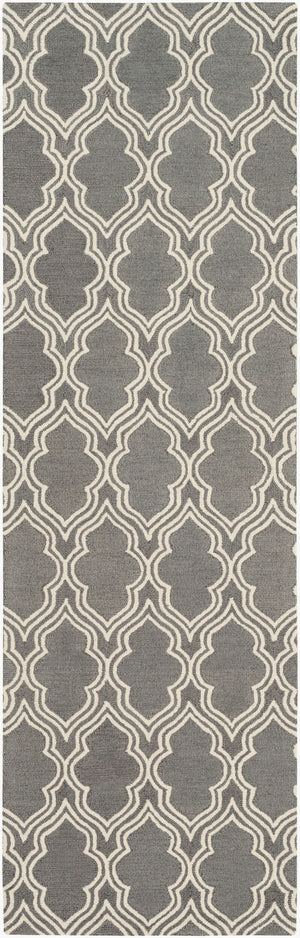 Surya Lucka Lck-2000 2'6" X 8' Handmade Wool Rug - Modern, Durable, Low Pile, Chemical-free Cleaning Option Charcoal Wool Lck2036-268