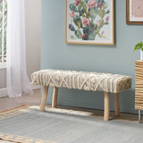 Christopher Knight Home® - Noble House - Laveta Handcrafted Boho Wool and Cotton Rectangular Bench