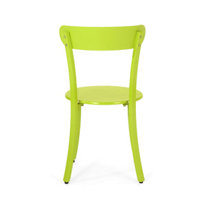 English Elm Barbados Outdoor Iron Bistro Set Powder Coated Patio Furniture for Balcony or Garden 61840.00IRNGRN