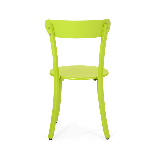 English Elm Barbados Outdoor Iron Bistro Set Powder Coated Patio Furniture for Balcony or Garden 61840.00IRNGRN