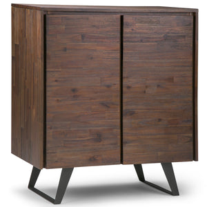 English Elm Lowry - Handcrafted Medium Storage Cabinet With Rustic Charm And Adjustable Shelves In Charcoal Brown B136P158855