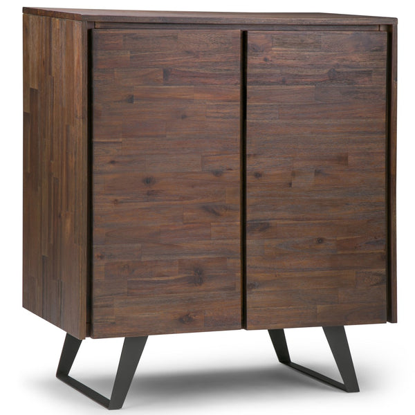 English Elm Lowry - Handcrafted Medium Storage Cabinet With Rustic Charm And Adjustable Shelves In Charcoal Brown B136P158855