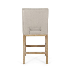 English Elm Christopher Knight Home® - 27 Inch Counter Stools Set of 2 Wheat Fabric, Ergonomic L-Back Support, Modern Breathable Upholstery, Easy Assembly 72489.00WHEAT