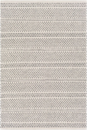 Livabliss La Casa Moroccan Geometric Flatweave Cotton Rug for Entryways and High Traffic Spaces Charcoal, White 2' x 3'9" LCS2303-2239