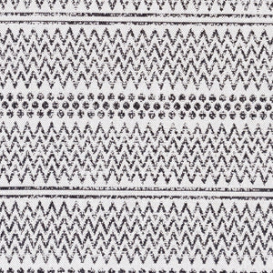 Livabliss La Casa Cotton Flatweave Rug Turkish Global Pattern for Entryway or Layered Accent Black, Cream 5' x 7'3" LCS2304-5373