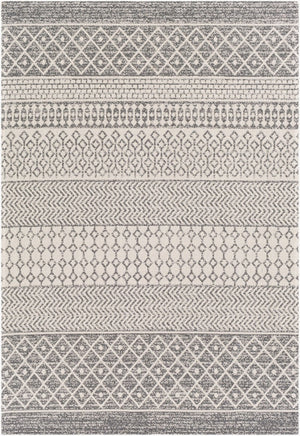 Livabliss La Casa Flatweave Cotton Accent Rug Turkish Woven Global Pattern for Entryway or Bedside Charcoal, White 2' x 3'9" LCS2305-2239