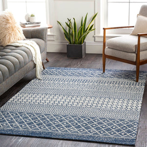Livabliss La Casa Flatweave Cotton Area Rug Moroccan Geometric Pattern for Living Dining Rooms LCS2307-710102