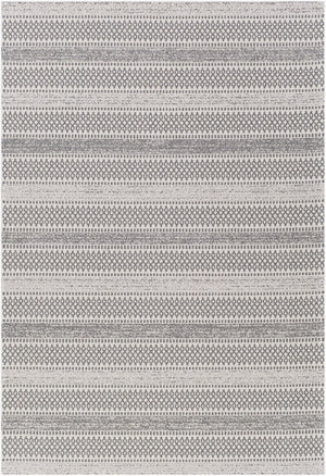 Livabliss La Casa Flatweave Cotton Runner Moroccan Geometric Pattern Hallway Entryway Rug Light Slate, Ch 6'4" x 9' LCS2309-679