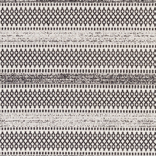 Livabliss La Casa Flatweave Cotton Area Rug Moroccan Geometric Pattern for Living Room Black, Cream 7'7" x 10'2" LCS2310-710102