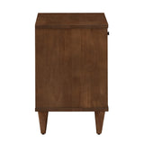 Homelegance By Top-Line Drake 1-Drawer Wood Nightstand Brown Rubberwood