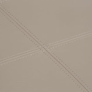 English Elm Dover Storage Ottoman Bench - Elegant Satin Cream Faux Leather With Child-Safe Storage Solution B136P159036