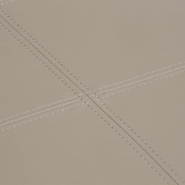 English Elm Dover Storage Ottoman Bench - Elegant Satin Cream Faux Leather With Child-Safe Storage Solution B136P159036