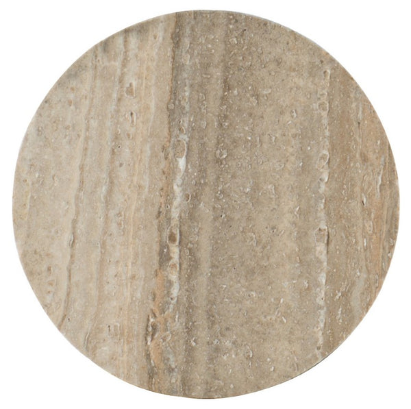 Hooker Furniture La Rabbs Prairie Martini Table - Compact Flemish-Finish Round Stone Top Side Table With Distressed Charm 6960-80117-87