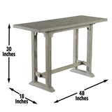 Steve Silver Whitford Gray Sofa Table - Acacia Veneers, Hardwood Solids, Dove Gray Finish - 122 x 46 x 76