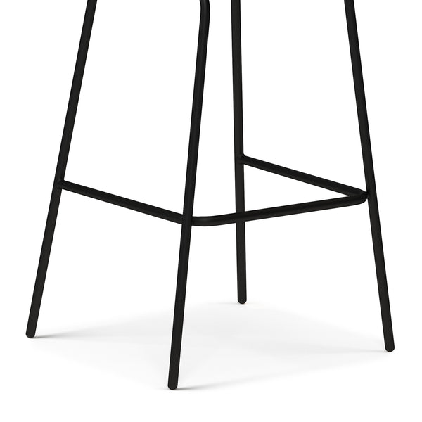 English Elm Jolie Bar Stool Set Of 2 - Modern Industrial Design In Distressed Charcoal Grey Vegan Leather B136P158758