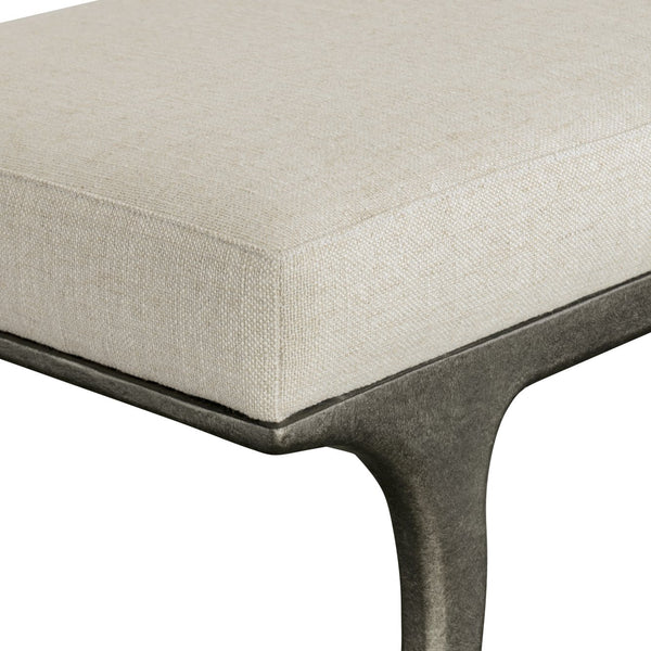 Bernhardt Bernhardt Upholstered Tribeca Bench With Barlow Textured Steel Base, 55.75" W — Transitional Flair 333506