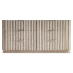 Bernhardt Bernhardt Lucerne Six Drawer Oak Dresser with Reeded Detail and Soft Close Storage 393050