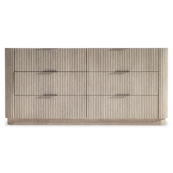 Bernhardt Bernhardt Lucerne Six Drawer Oak Dresser with Reeded Detail and Soft Close Storage 393050