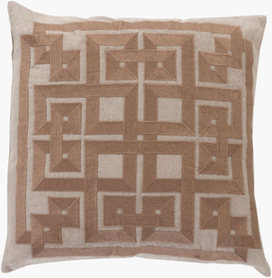 Surya Gramercy 18" Global-inspired Accent Pillow - Elegant Linen Decor For Charming Home Spaces! Charcoal Linen Ld001-1818d