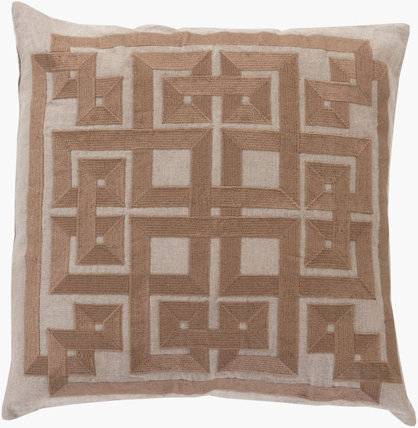 Surya Gramercy Woven Linen Accent Pillow Handcrafted Global Pattern for Sofa or Chair LD001-2020D