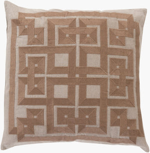 Surya Gramercy Woven Linen Accent Pillow Global Pattern Handcrafted Bohemian Sofa Decor LD001-2020