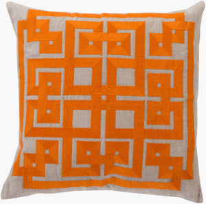 Surya Gramercy 18" Global-inspired Accent Pillow - Elegant Linen Decor For Charming Home Spaces! Taupe Linen Ld003-1818d