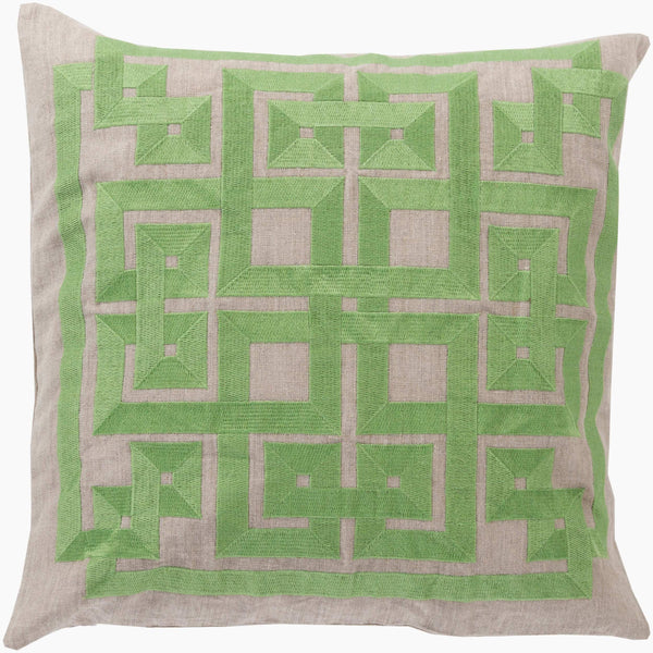 Surya Gramercy 18" Global-inspired Accent Pillow - Elegant Linen Decor For Charming Home Spaces! Grass Green Linen Ld006-1818p