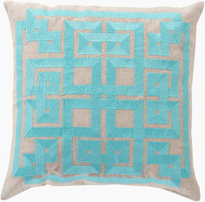 Surya Gramercy 18" Global-inspired Accent Pillow - Elegant Linen Decor For Charming Home Spaces! Taupe Linen Ld009-1818d