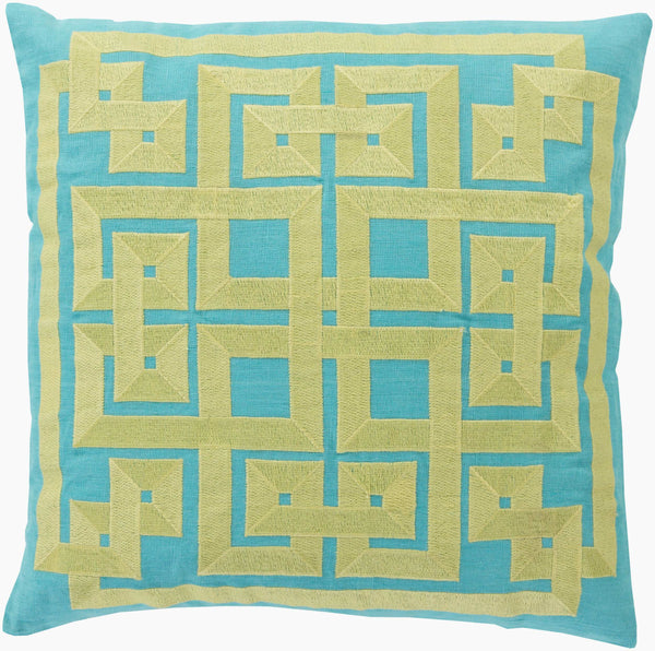 Surya Gramercy 18" Global-inspired Accent Pillow - Elegant Linen Decor For Charming Home Spaces! Green Linen Ld011-2020