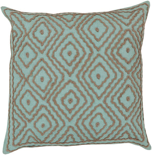 Surya Atlas 18"L X 18"W Luxurious Linen Accent Pillow – Elegant Home Decor With Unique Design, Spot Clean! Medium Brown Linen Ld027-2020