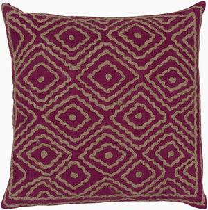Surya Atlas 18"L X 18"W Luxurious Linen Accent Pillow – Elegant Home Decor With Unique Design, Spot Clean! Medium Brown Linen Ld032-1818
