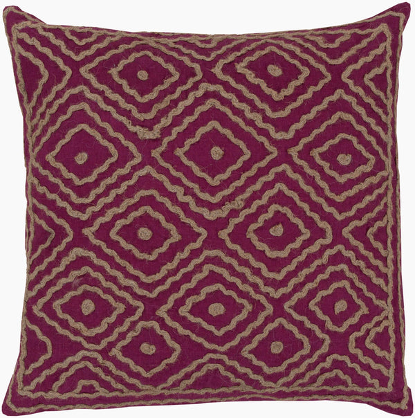 Surya Atlas 18"L X 18"W Luxurious Linen Accent Pillow – Elegant Home Decor With Unique Design, Spot Clean! Medium Brown Linen Ld032-1818