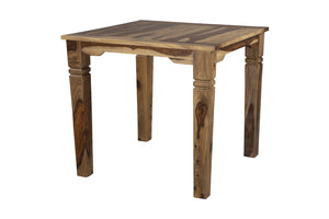 Porter Designs Porter Taos Solid Sheesham Wood 54" Square Counter Table - Timeless Craftsmanship & Artful Design Natural Wood 07-196-08-9027nl