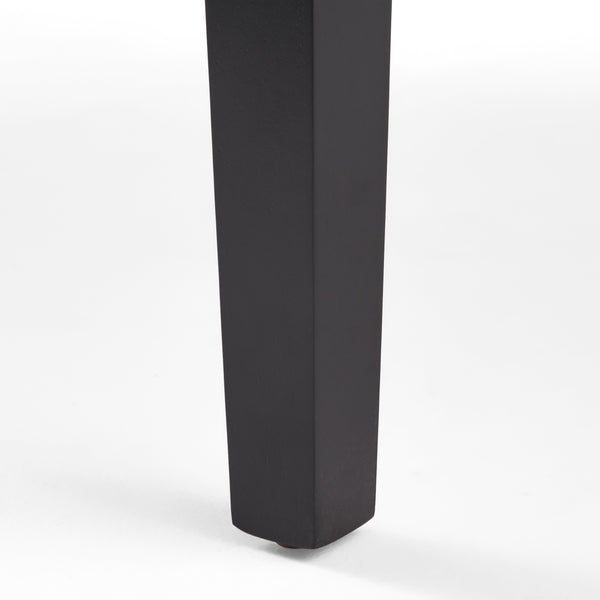 English Elm Christopher Knight Home® - DINING Rustic Farmhouse Slatted Top Table with Solid Rubberwood Construction and Tapered Square Legs Black 65643.00BLK