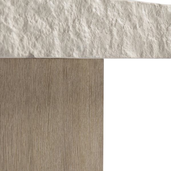 Bernhardt Bernhardt Beauclair Sandblasted Oak Base Cocktail Table With Vintage Cream Cast Concrete Top, 60" 550021