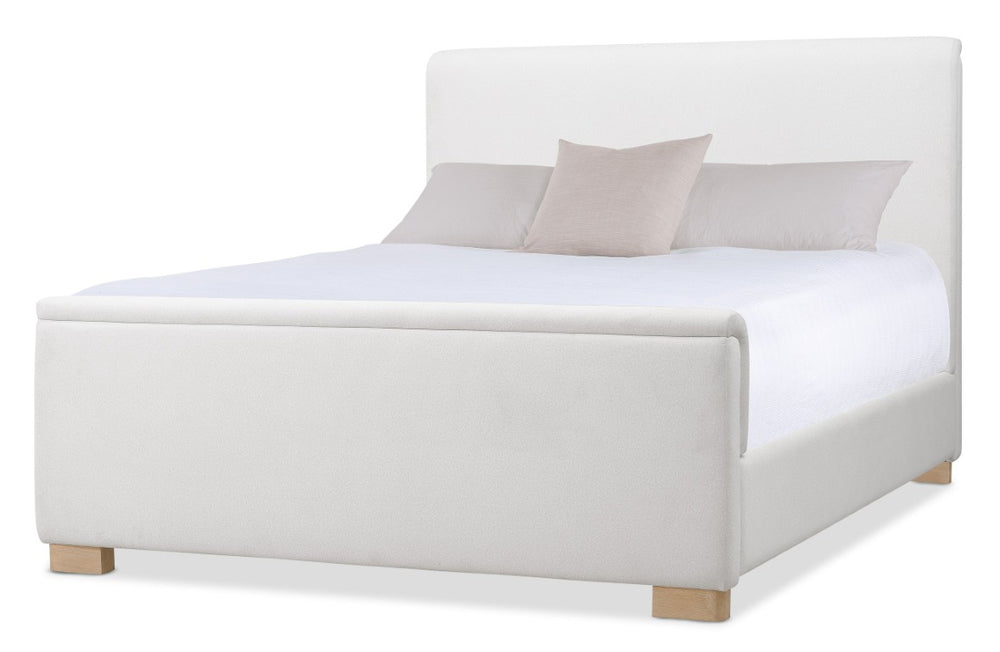 Hooker Furniture Banyon Desert Oak Queen Bed With Padded Upholstered Headboard And Low-Profile Rails For Comfort And Style 99.00 L x 64.50W x 60.00H 6081-90850-82