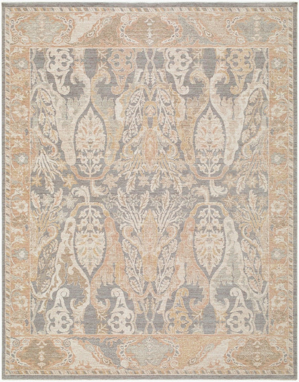 Livabliss Ladik Turkish Medallion Geometric Runner Rug Polyester Pile Hallway Entryway Accent Medium Gray, De 6' x 9' LDK2301-69