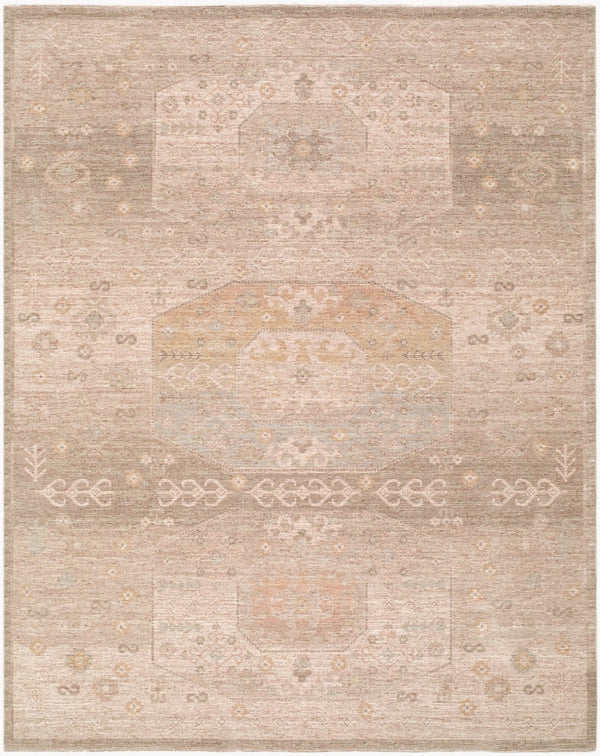 Livabliss Ladik Turkish Geometric Runner Rug Polyester Medium Pile Fringe Hallway Entryway Medium Gray, Iv 5'3" x 7' LDK2302-537