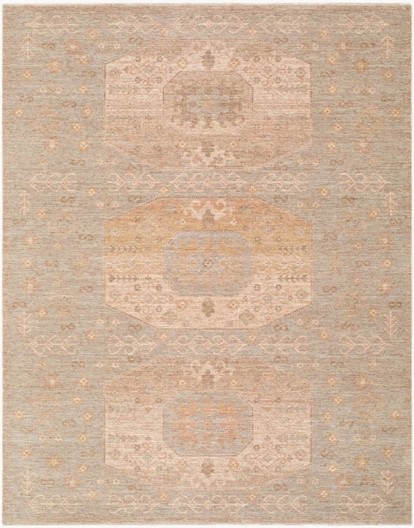 Livabliss Ladik Traditional Medallion Runner Rug Polyester Fringe Border Hallway Entryway Accent Pale Blue, Medi 2'7" x 7'3" LDK2303-2773